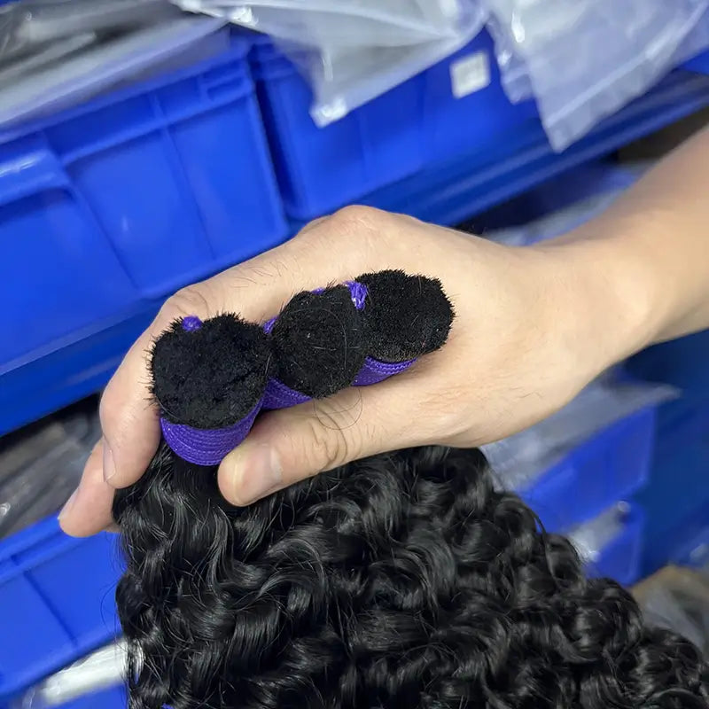 Cabelo humano virgem em massa encaracolado para trança