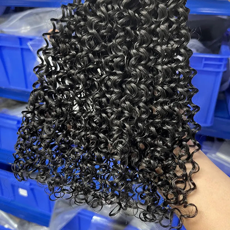 Extensões de cabelo humano virgem com fita encaracolada