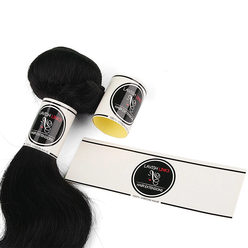 Etiquetas adesivas com logotipo personalizado que embrulham etiquetas para feixes de cabelo