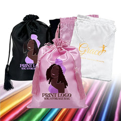 Acessórios para o cabelo e perucas Bolsas de cetim