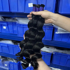 Cabelo humano maioria do Virgin da onda fraca para trançar