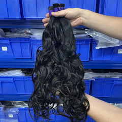 Cabelo humano virgem em massa de onda natural para trançar