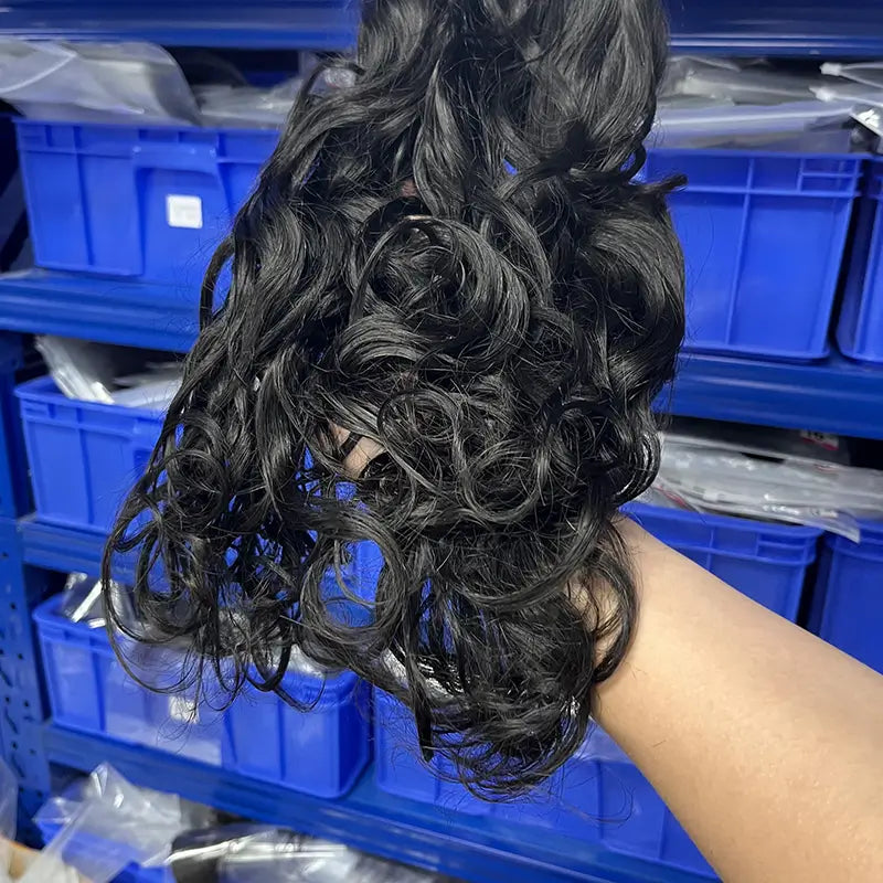 Cabelo humano virgem em massa de onda natural para trançar