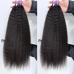 Kinky Straight Human Hair Crochet Braids Extensions