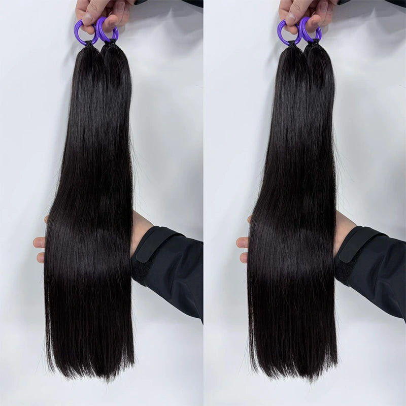 Straight Human Hair Crochet Braids Extensions
