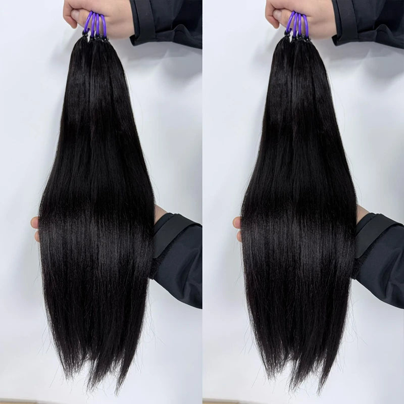 Yaki Human Hair Crochet Braids Extensions
